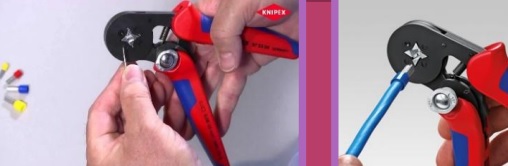 Пресс-клещи для контактных гильз, самонастраивающиеся с боковой установкой (ОБЖИМНИК ручной) KNIPEX 97 53 04