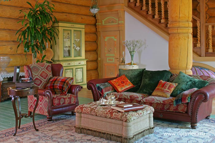Дома и интерьеры в русском стиле