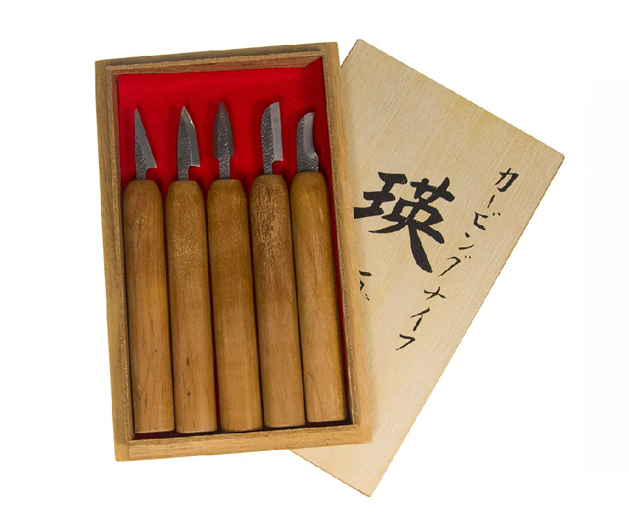 Набор профессиональных японских резцов Akira  из 5-ти ножей различной формы