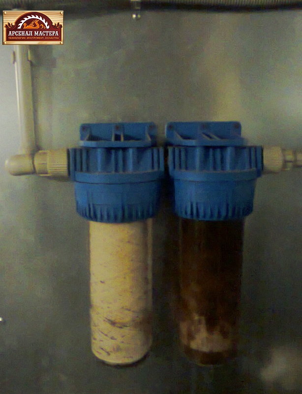 Для уменьшения жёсткости и примесей воды поставил 2 фильтра