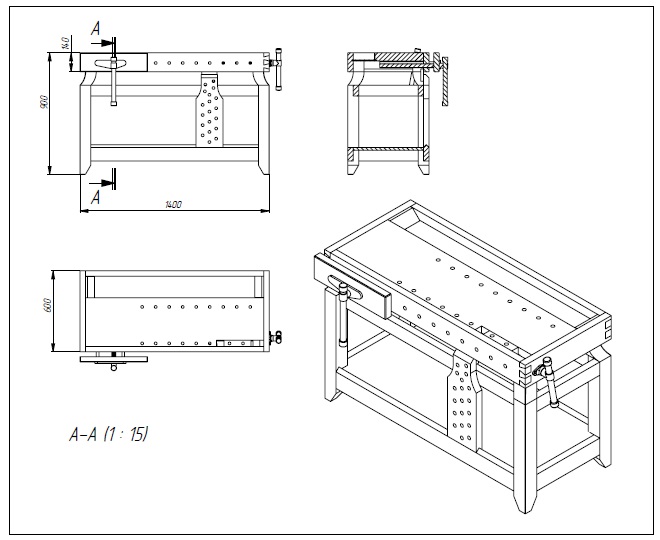  В. Гордин чертеж верстака
