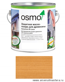 Защитное масло-лазурь для древесины для наружных работ OSMO Holzschutz Ol-Lasur 702 Лиственница 10 л Osmo-702-10