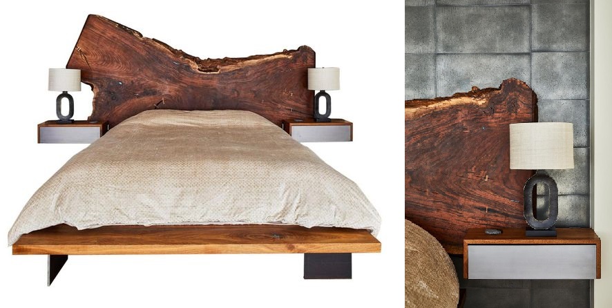 SLAB BED кровать из цельного дерева из слэба