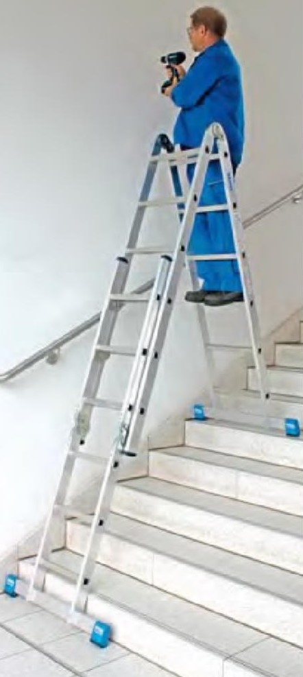 Шарнирная комбинированная лестница - стремянка Krause STABILO 2x3 и 2x6